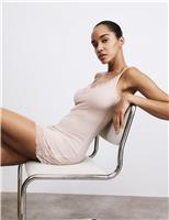 Lace Ribbed Chemise with Wool