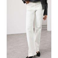 Autograph Lyocell Blend High Waisted Flared Jeans Ivory