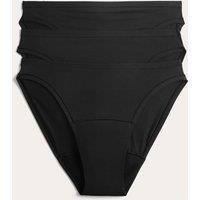 M&S 3 Pack Heavy Absorbency flexifit modal HighLeg period knickers Black