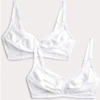 M&S 2 Pack Jasmine Lace Total Support Bras (B-H) White