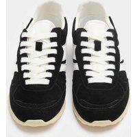 M&S Suede Side Stripe Retro Trainers Black