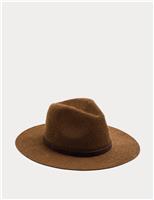 Knitted Broad Brim Hat