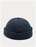 M&S Pure Cotton Docker Hat Navy
