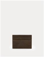 Textured Faux Leather Card Holder
