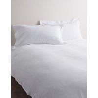 M&S Pure Cotton Ladder Stitch Bedding Set White