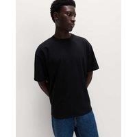 M&S The Ultimate Oversized Cotton Blend T-Shirt Black