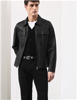 Autograph Lightweight Leather Jacket Black