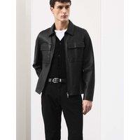 Autograph Lightweight Leather Jacket Black