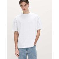 M&S Pure Cotton Oversized Midweight T-Shirt White