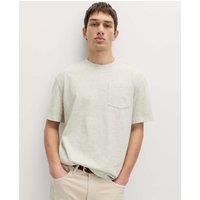 M&S Relaxed Pure Cotton Garment Dyed T-Shirt Ecru