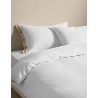 M&S Pure Cotton Button Panel Bedding Set Natural Mix