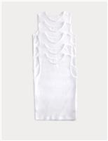 5 Pack Pure Cotton Bow Vests (2-14 Years)