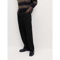 M&S Loose Fit Pure Cotton Rigid Value Jeans Black
