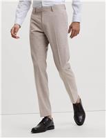 Tailored Fit Check Suit Trousers