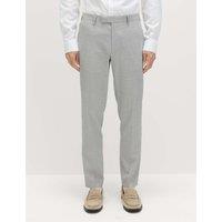 M&S Tailored Fit Textured Stretch Suit Trousers Light Grey