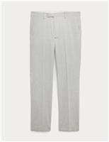 Tailored Fit Textured Stretch Suit Trousers