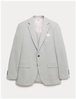 M&S Tailored Fit Stretch Suit Jacket Light Grey