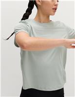 Crew Neck Mesh Panel Relaxed T-Shirt