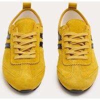 M&S Suede Side Stripe Retro Runner Trainers Yellow