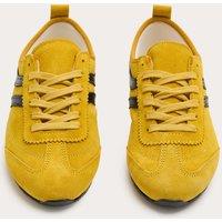 M&S Suede Side Stripe Retro Runner Trainers Yellow