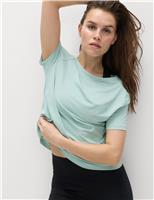 Goodmove Laser Cut Cool Comfort T-Shirt Light Aqua