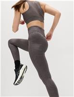 Goodmove Go Move Cool Comfort Embossed High Waisted Gym Leggings Mid Grey