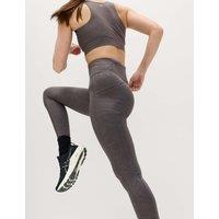 Goodmove Go Move Cool Comfort Embossed High Waisted Gym Leggings Mid Grey