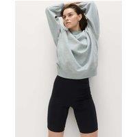 Goodmove Cotton Rich Oversized Sweatshirt Soft Green