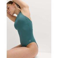 Goodmove Tummy Control Padded Racer Back Swimsuit Smokey Green