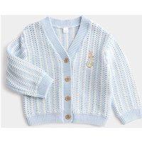 M&S Pure Cotton Peter Rabbit Cardigan (0-3 Yrs) Blue