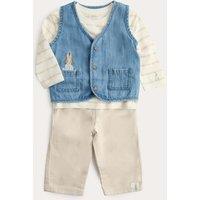 M&S 3 Piece Peter Rabbit Outfit with Waistcoat (0-3 Yrs) Multi