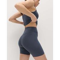 Goodmove Modal Rich Ribbed High Waisted Shorts Nightshade