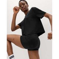 Goodmove Essential Round Neck Boxy T-Shirt Black