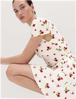 Printed Floral Mini Tea Dress