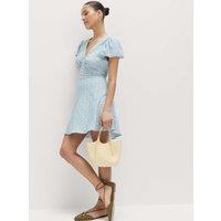 M&S Printed Mini Tea Dress Blue Mix