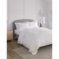 M&S Pure Cotton 600 Thread Count Bedding Set White