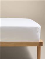 M&S Pure Cotton 600 Thread Count Fitted Sheet White