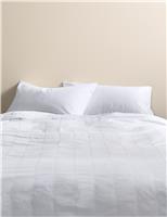 M&S Pure Cotton Striped Seersucker Bedding Set White