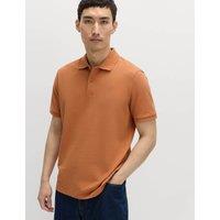 M&S Ultimate Pique Polo Shirt Burnt Orange