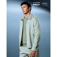 Autograph Linen Blend Performance Harrington Jacket Light Olive