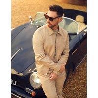 Autograph Linen Blend Performance Harrington Jacket Sand