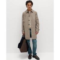 M&S Pure Cotton Check Mac with Stormwear Multi/Neutral