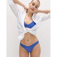 M&S Sparkle High Leg Bikini Bottoms Cobalt