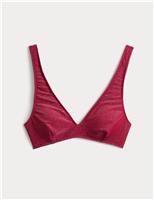 Glitter V-Neck Bikini Top