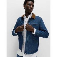 M&S Denim Harrington Jacket Mid Blue