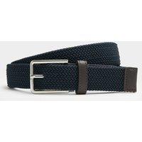 M&S Stretch Woven Belt Navy