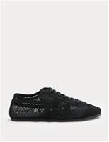 M&S Mesh Retro Trainers Black