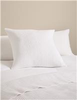 M&S Cotton with Linen Ribbed Large Decorative Cushion White