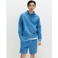 M&S Pure Cotton Garment Dyed Hoodie Azure Blue