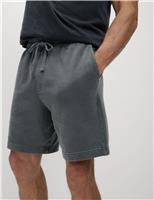 M&S Relaxed Fit Pure Cotton Garment Dye Short Emerald